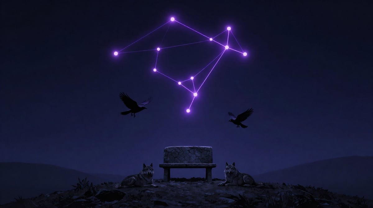 Two Ravens, Two Wolves, and a High Seat
